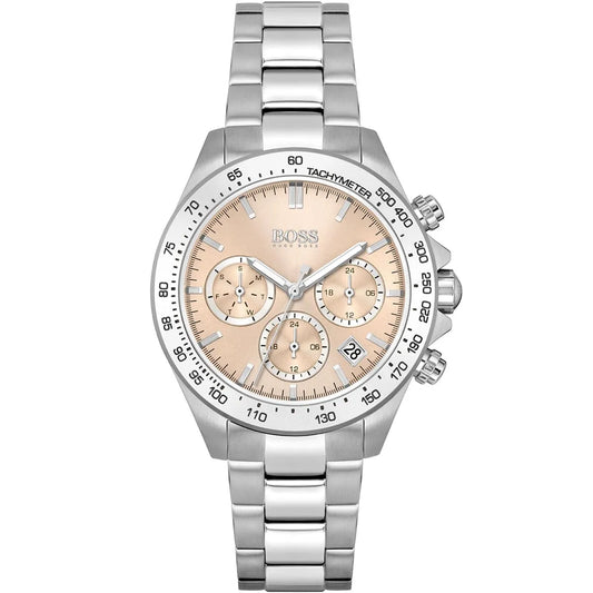 Hugo Boss Women’s Chronograph Quartz Silver Stainless Steel Beige Dial 38mm 1502615