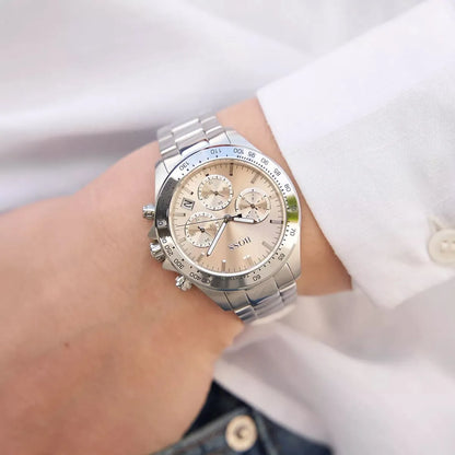 Hugo Boss Women’s Chronograph Quartz Silver Stainless Steel Beige Dial 38mm 1502615