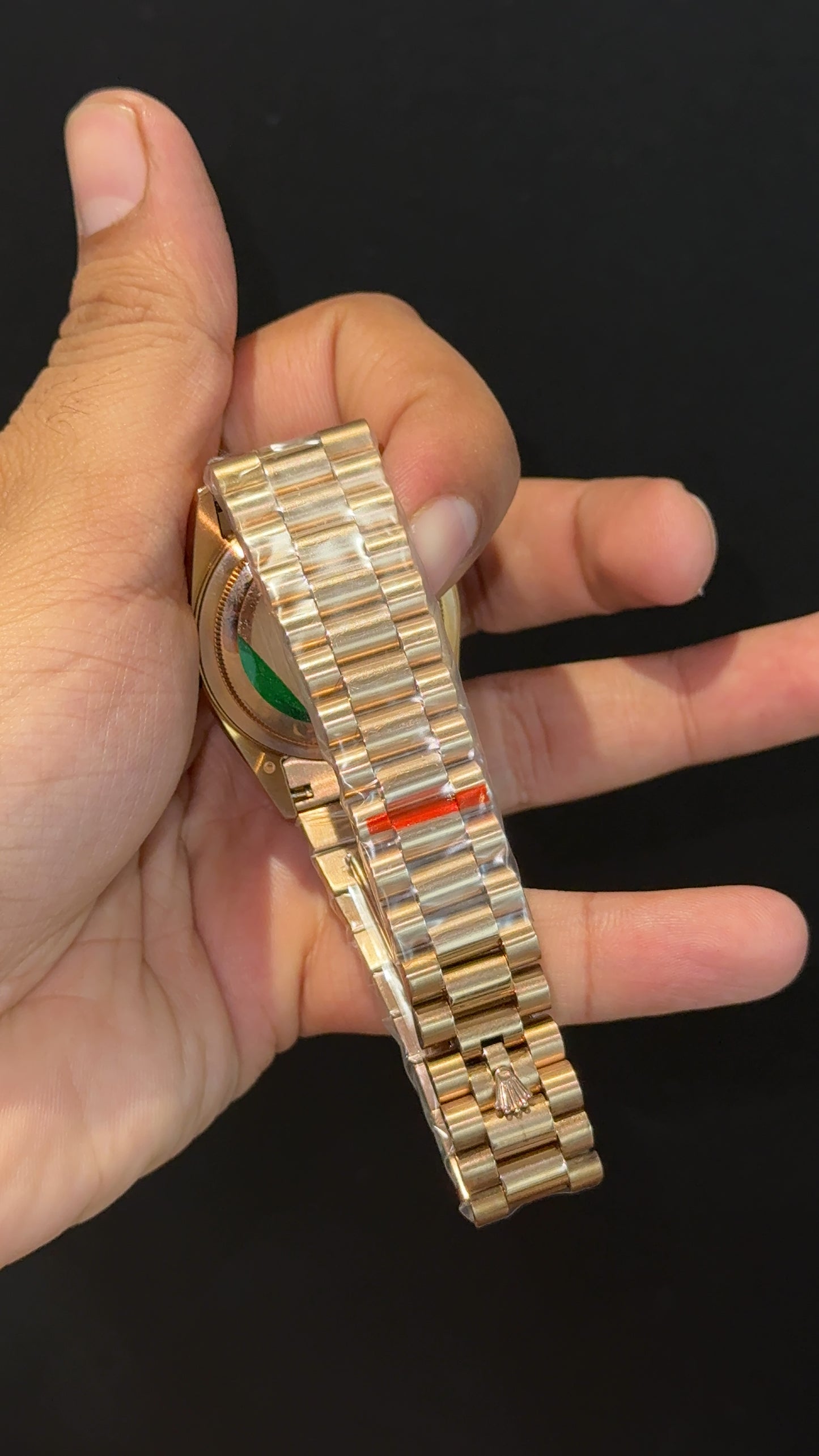 Daydate | 36mm | Rose Chain | Diamond Digit | Gradient Green Dial - twentyfour