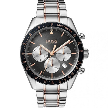 Hugo Boss Men’s | Chronograph Quartz Stainless Steel | Grey Dial 44mm Watch 1513634 - twentyfour