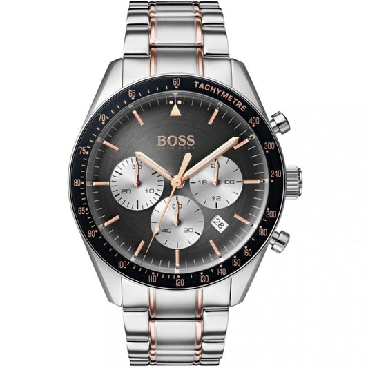 Hugo Boss Men’s | Chronograph Quartz Stainless Steel | Grey Dial 44mm Watch 1513634 - twentyfour