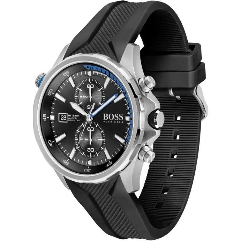 Hugo Boss Men’s Quartz Black Silicone Strap Black Dial 46mm 1513820