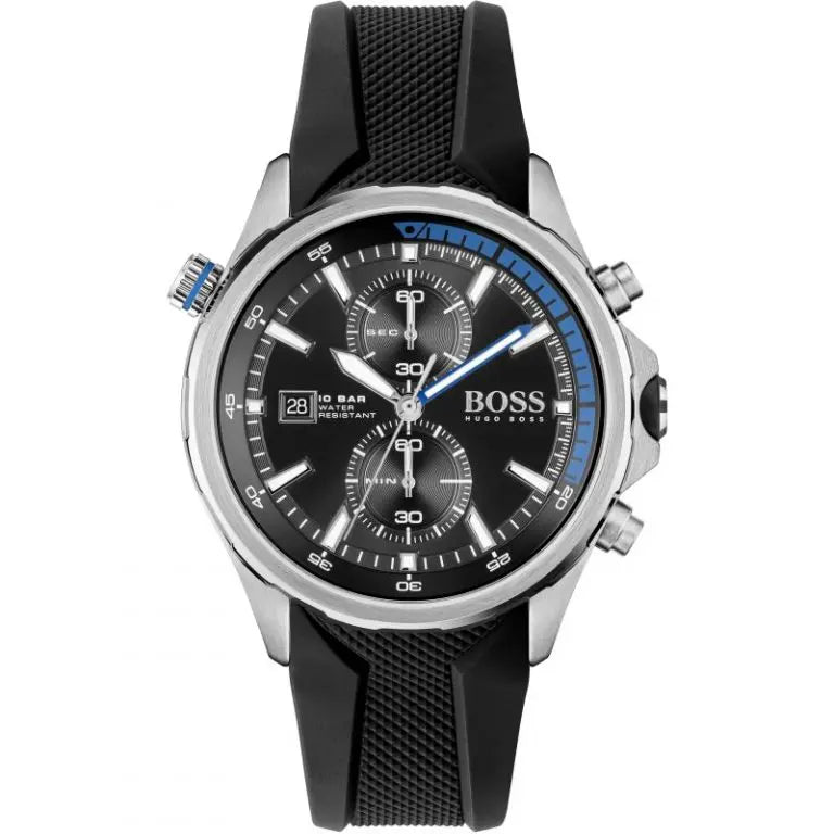Hugo Boss Men’s Quartz Black Silicone Strap Black Dial 46mm 1513820