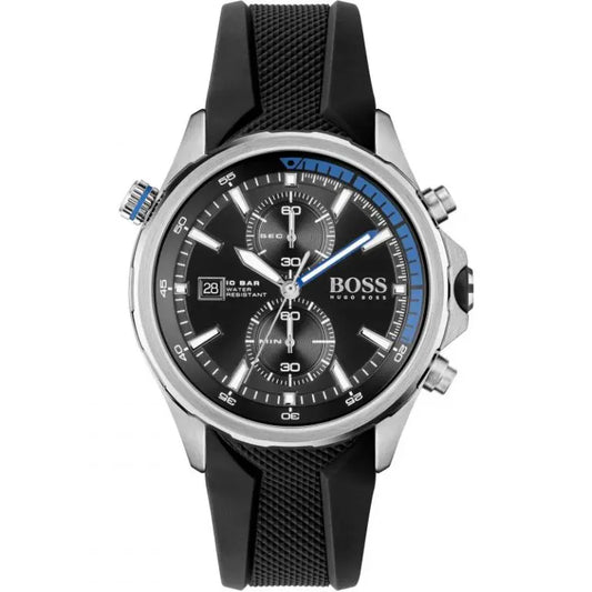 Hugo Boss Men’s Quartz Black Silicone Strap Black Dial 46mm 1513820