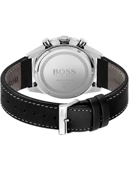 Hugo Boss Men’s Quartz Leather Strap Black Dial 44mm 1513853