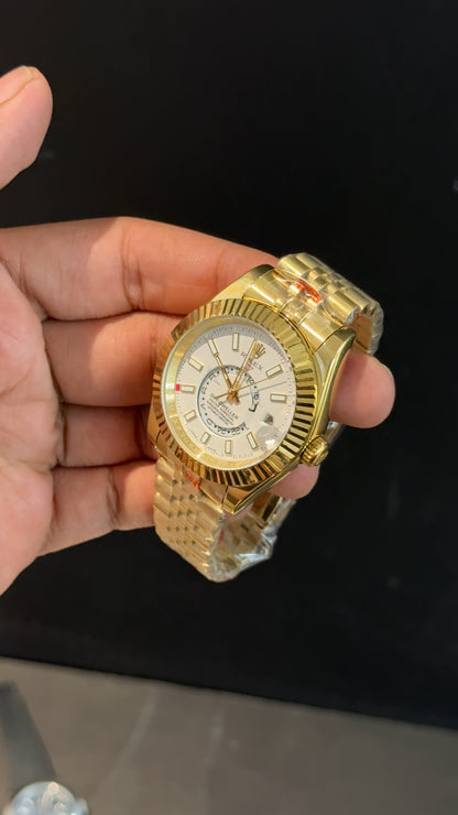 Sky Dweller | Gold Jubilee Chain | White Dial