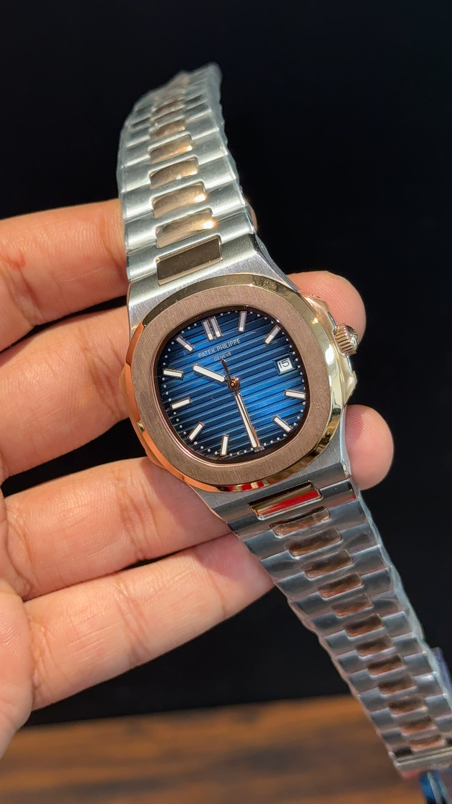 PP Auto | Rose Two Tone | Gradient Blue Dial