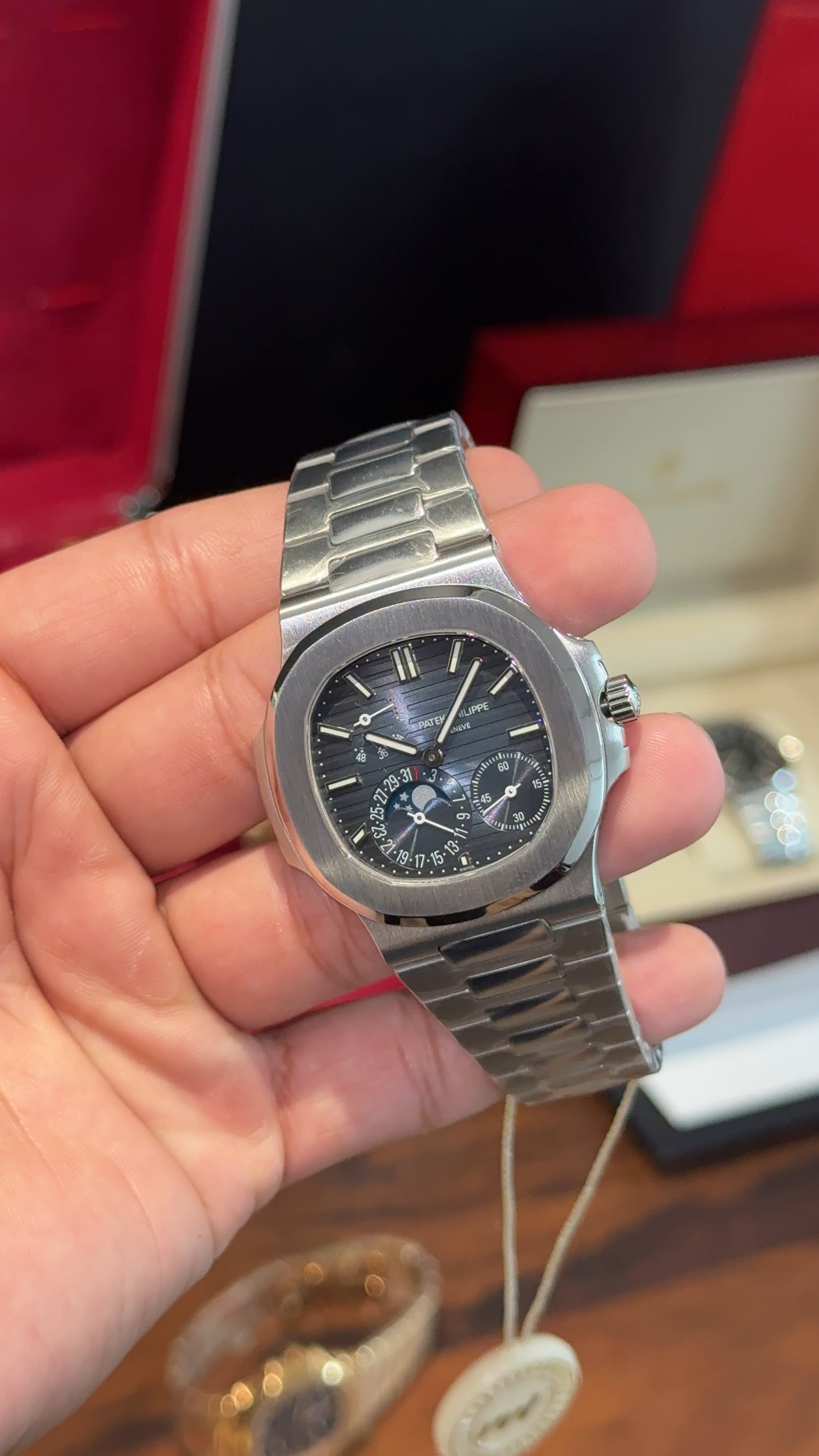 Premium Patek | Silver Chain | Chrono | Blue Dial