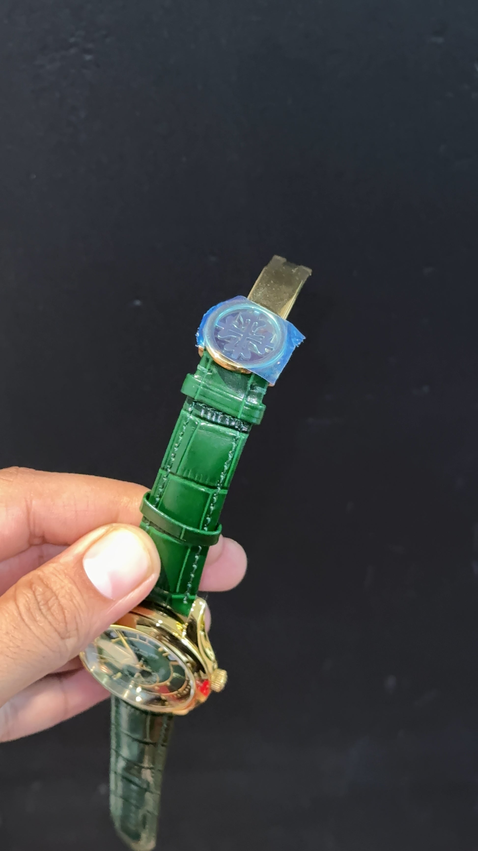 Pp Auto | Annual Calendar Edition | Gold | Green Strap | Green Dial - twentyfour