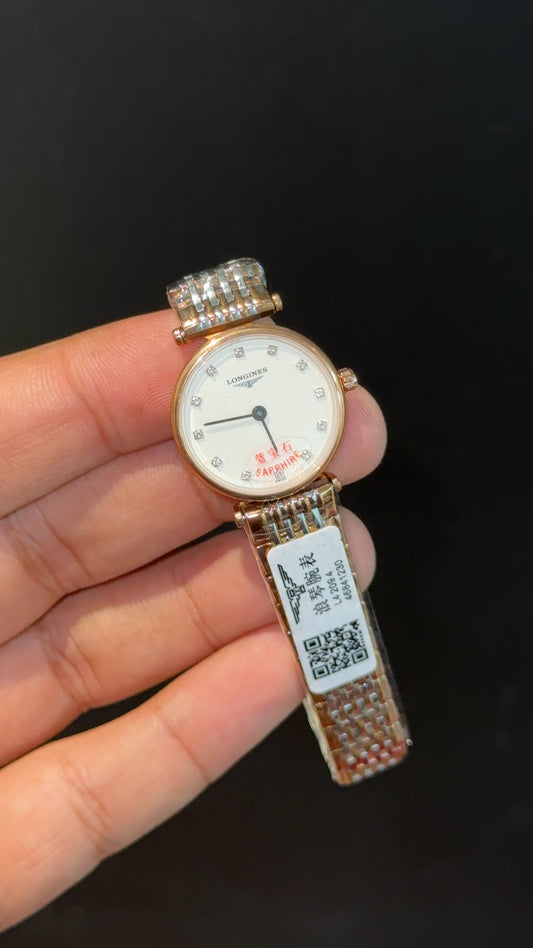 Longines | Woman | Rose Two Tone | White Diamond Dial - twentyfour