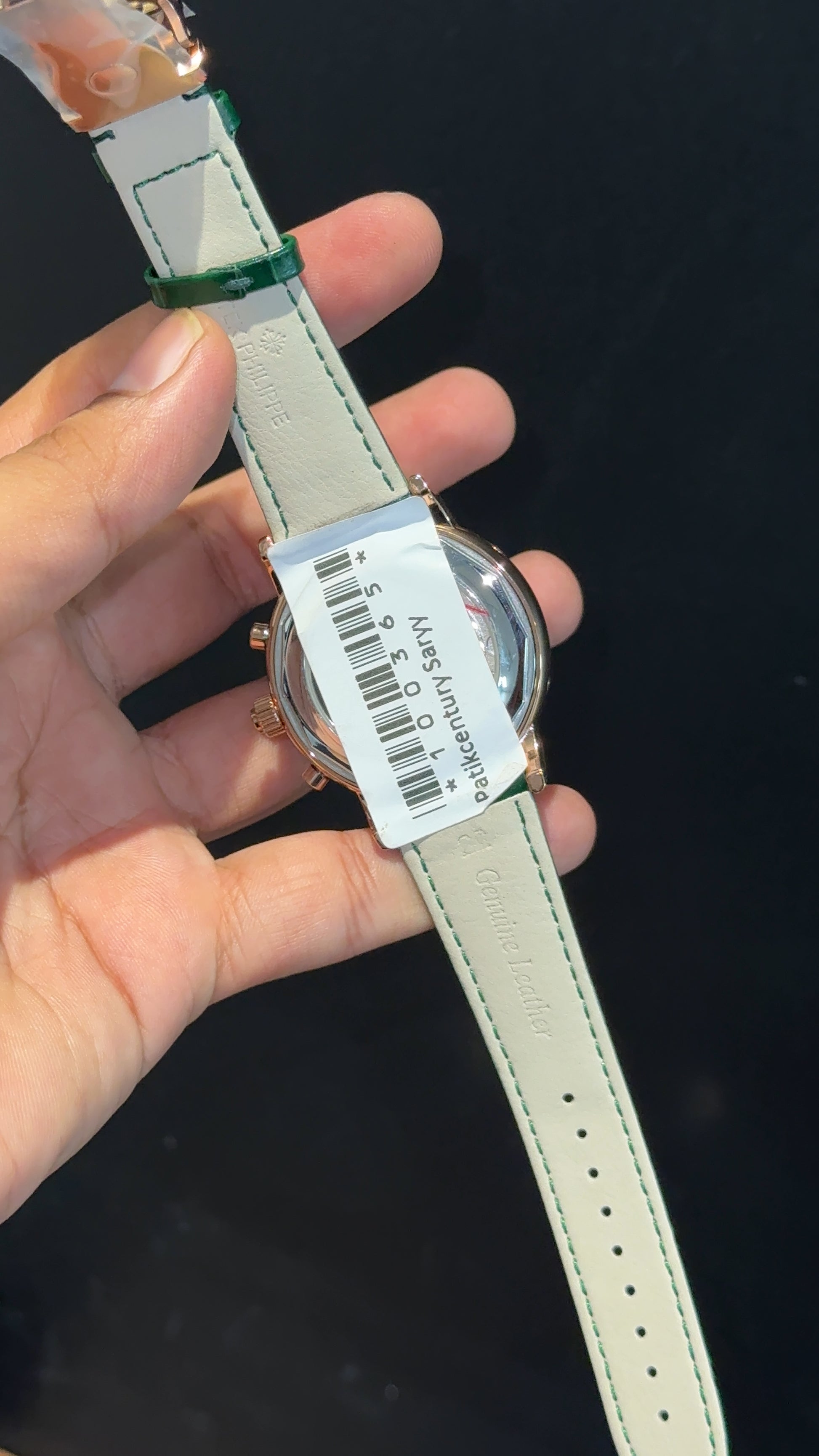 Patek Century | Auto | Rose Case | Green Dial | Green Leather Strap - twentyfour
