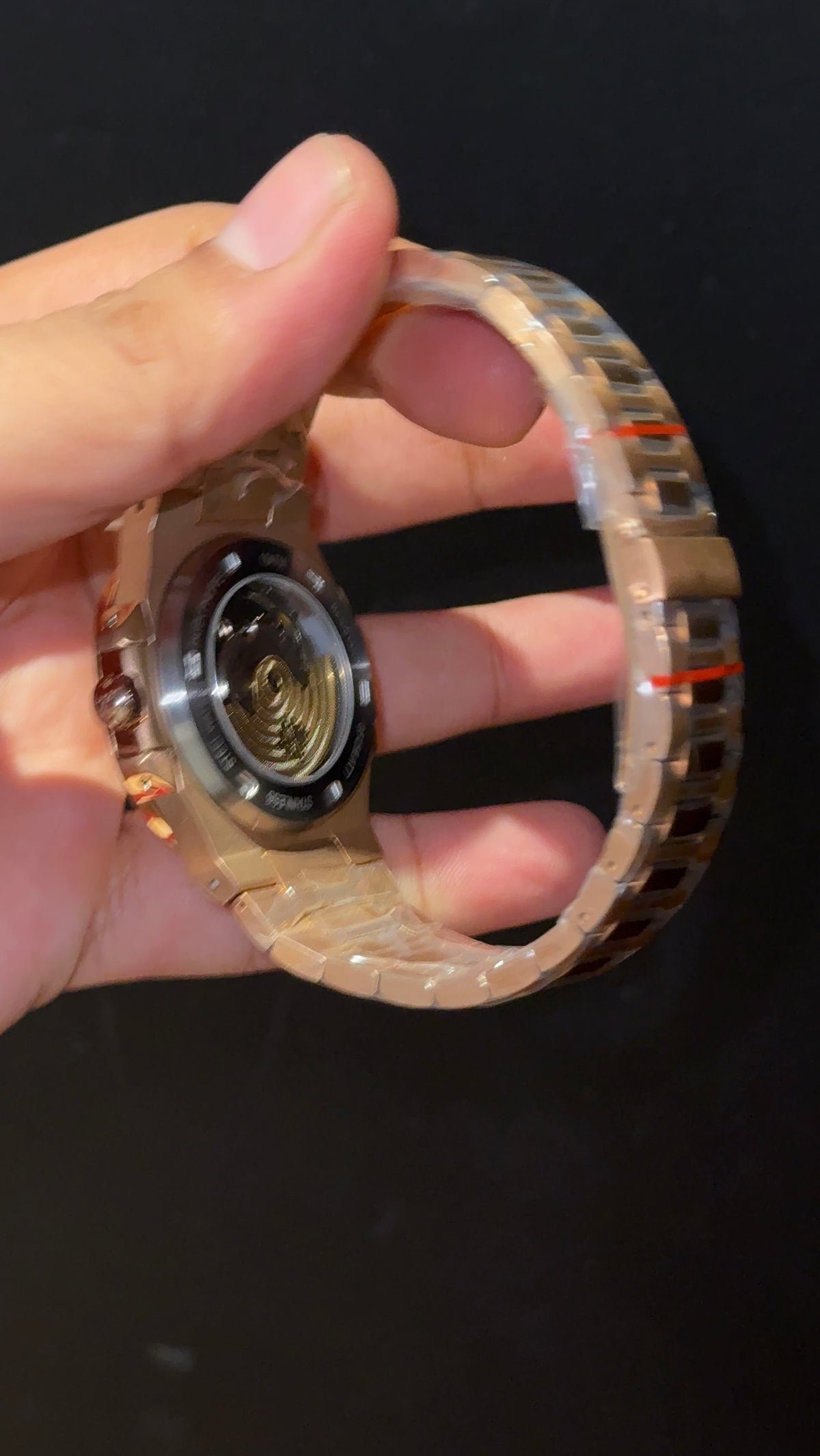 Pp auto | Rose Chain | Brown Golden Dial