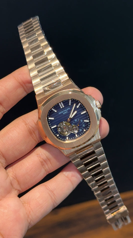 PP Auto | Rose Chain | Open Heart Edition | Blue Dial