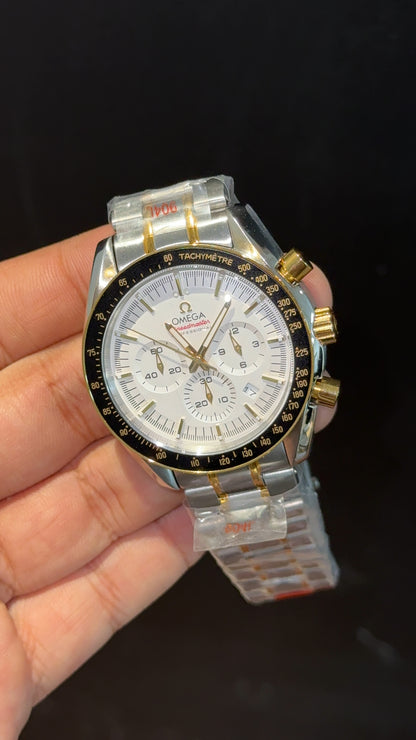 Omega Speedmaster | Gold Two Tone | Chrono | White Dial