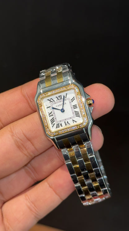 Cartier Panthere | 26mm | Woman | Diamond Case | Gold Two Tone | White Dial
