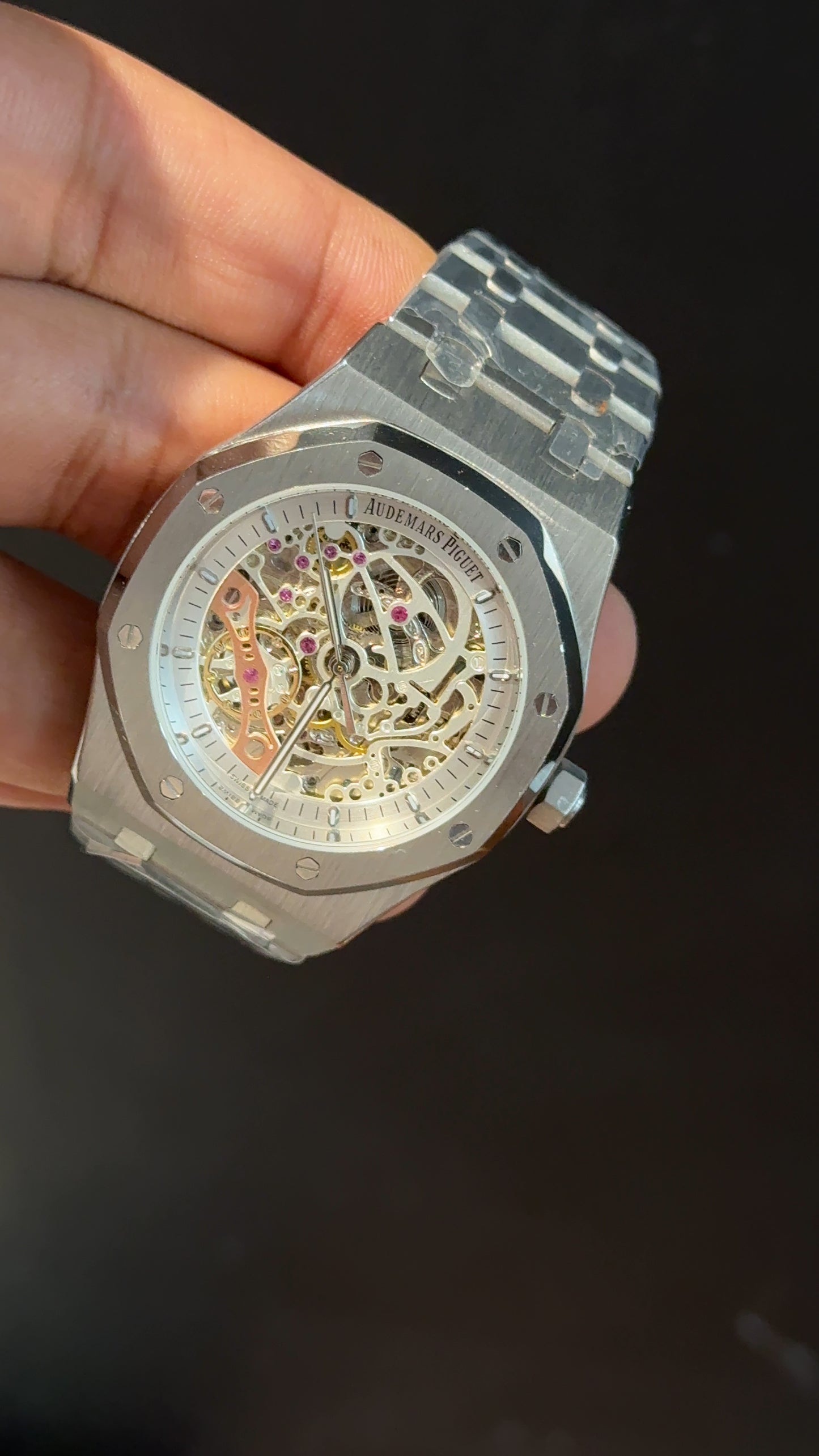 AP Skeleton | Auto | Rose Chain | Grey Dial
