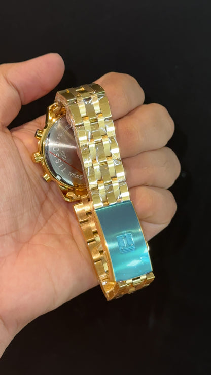 Tissot | Gold Chain  | Gold Chrono | Black Dial