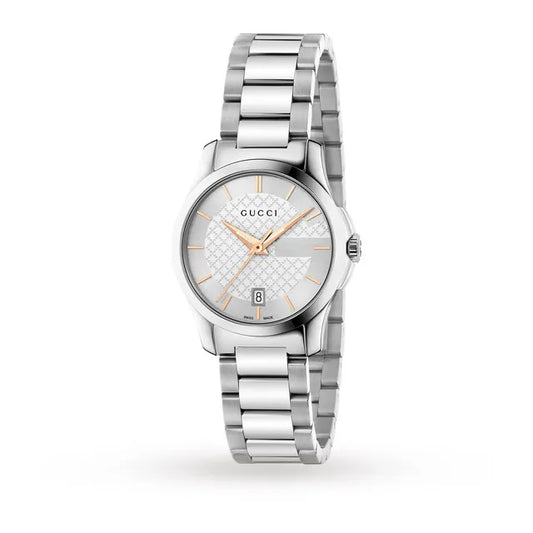 Gucci Women’s | Quartz Silver Stainless Steel Silver Dial 27mm YA126523