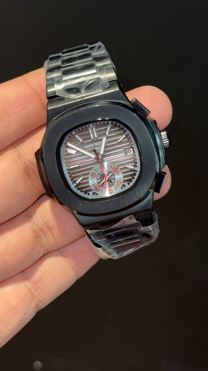 PP Auto | Single Time Edition | Black Chain | Shaddy Grey Dial