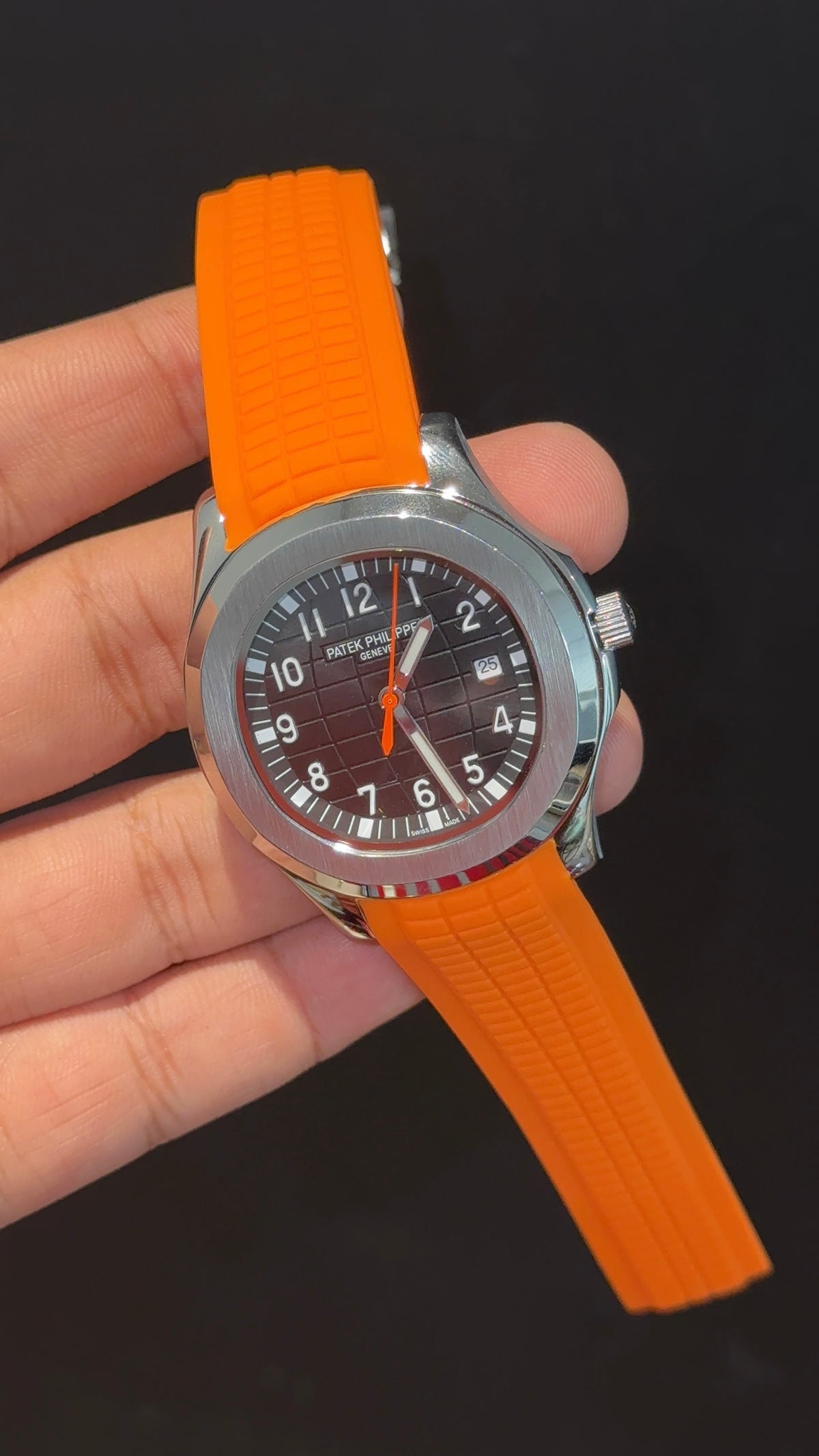 Pp Auto | Aquanaut | Orange Strap | Black Dial