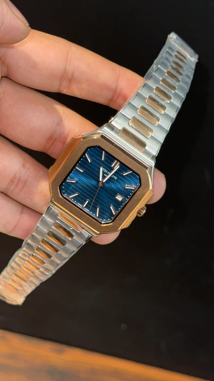 Pp Auto | Cubitus | Rose Two Tone | Blue Dial - twentyfour