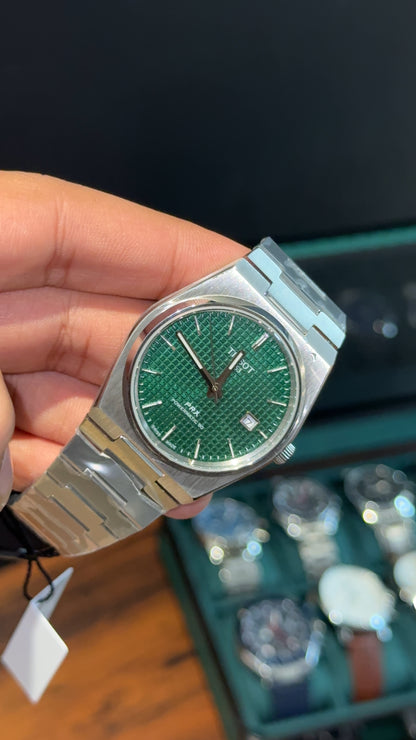 Tissot Prx | Auto | Silver Chain | Green Texture Dial