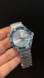 Omega Seamaster | Silver Chain | Blue Bezel | Grey Blue Dial