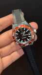 Omega Seamaster | Orange Bezel | Planet Ocean | Black Silicone Strap | Black Dial