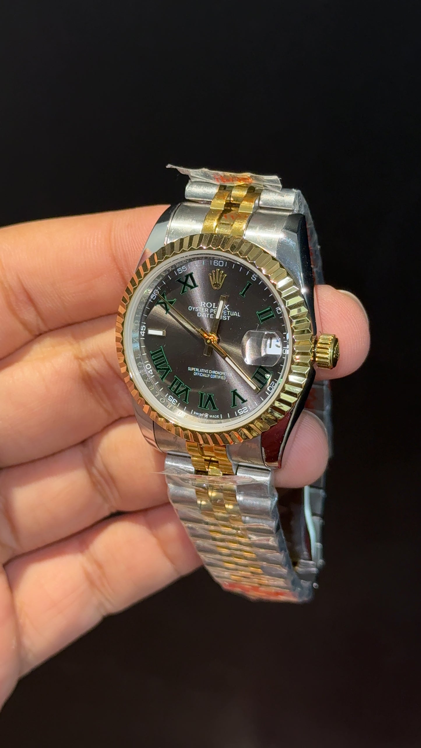 Datejusy | 36mm | Gold Two Tone  | Wimbeldon Dial