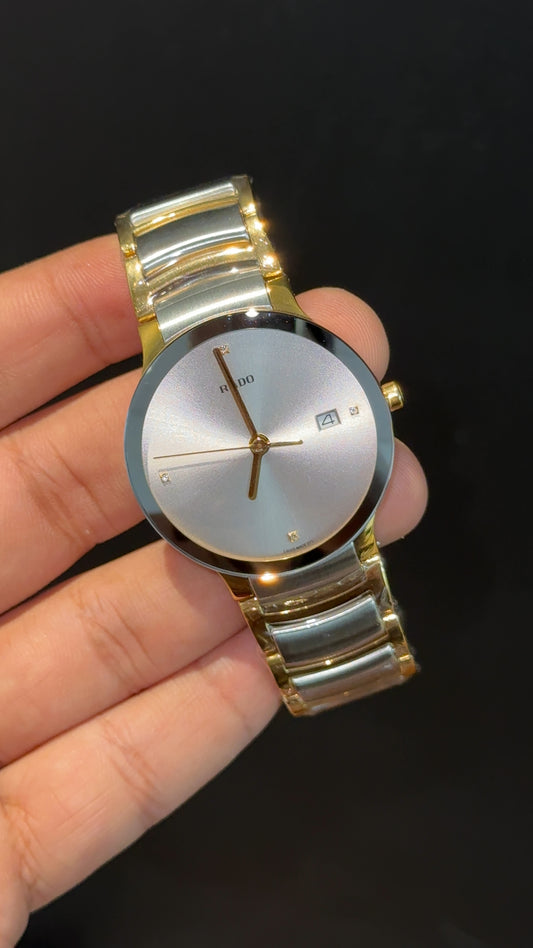 Rado Centrix | Gold Two Tone | Silver Dial