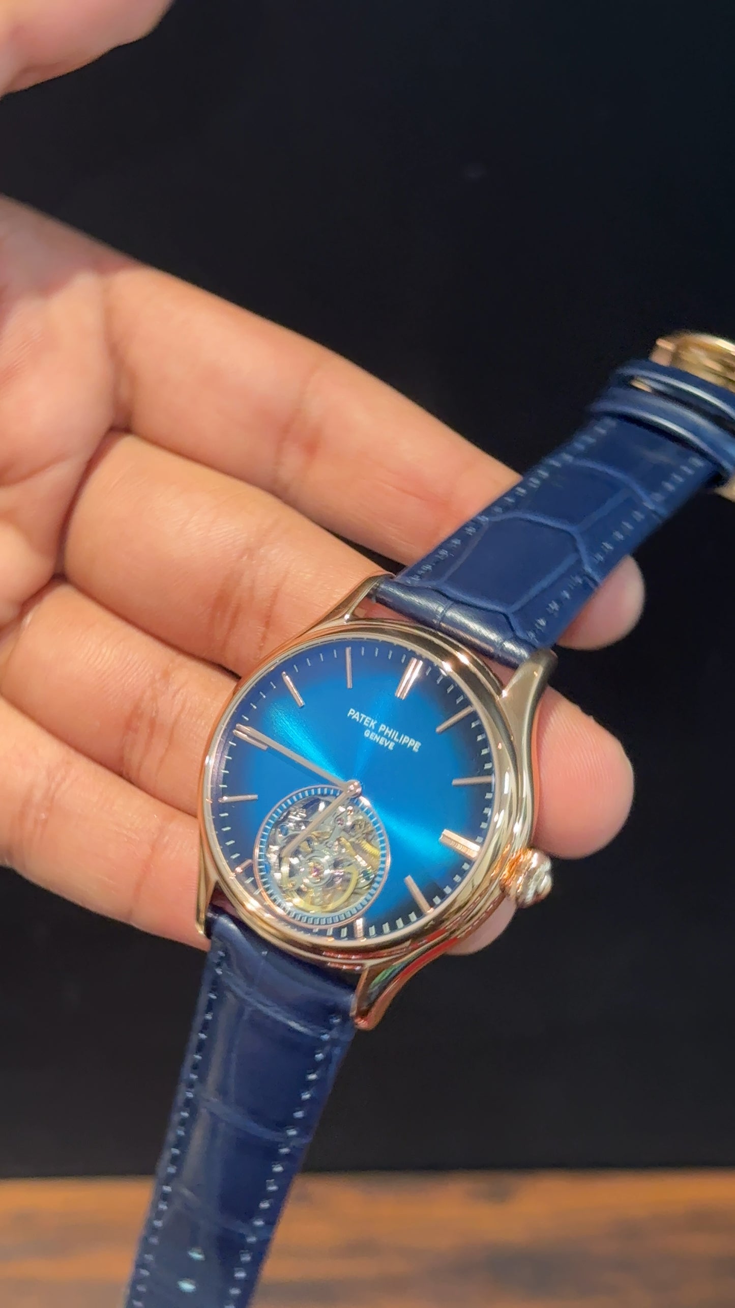 Pp Auto | Pendulum | Rose | Blue Strap | Shaddy Blue Dial