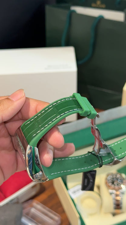Premium Franck Muller | Leather | Silicone Strap | Green Dial