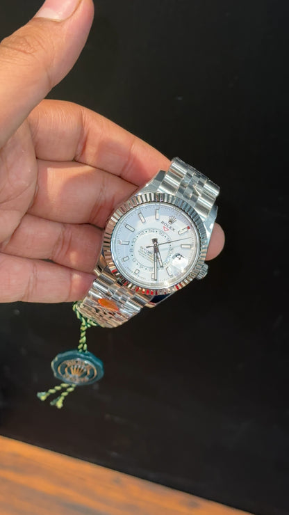 Executive SkyDweller | Silver Jubilee Chain | White Dial - twentyfour