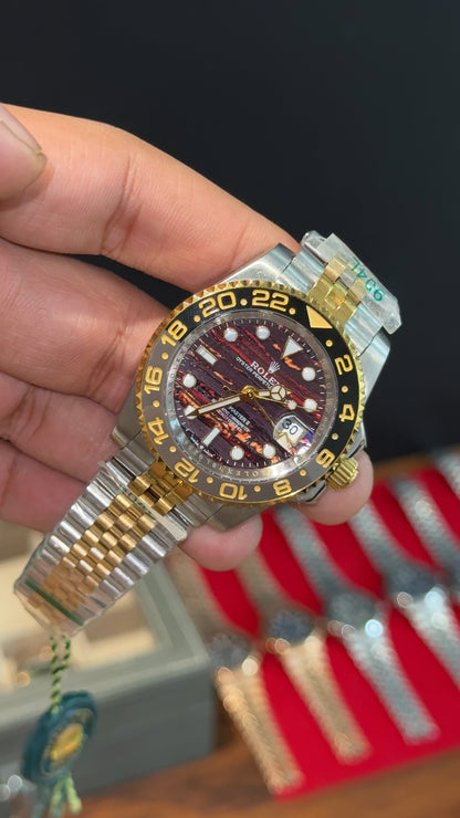 GMT Master | Gold Two Tone | Red Landscape Dial - twentyfour