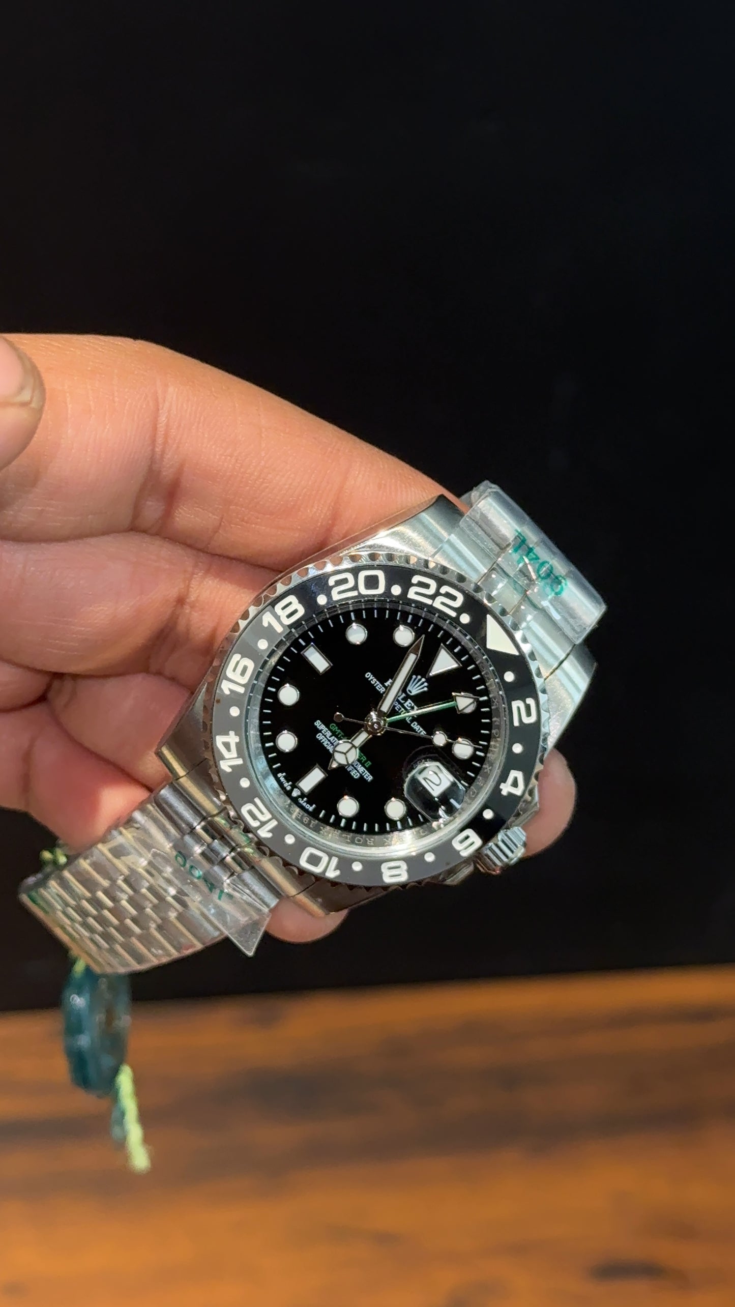 GMT Bruce Wayne | Silver Chain | Black Dial