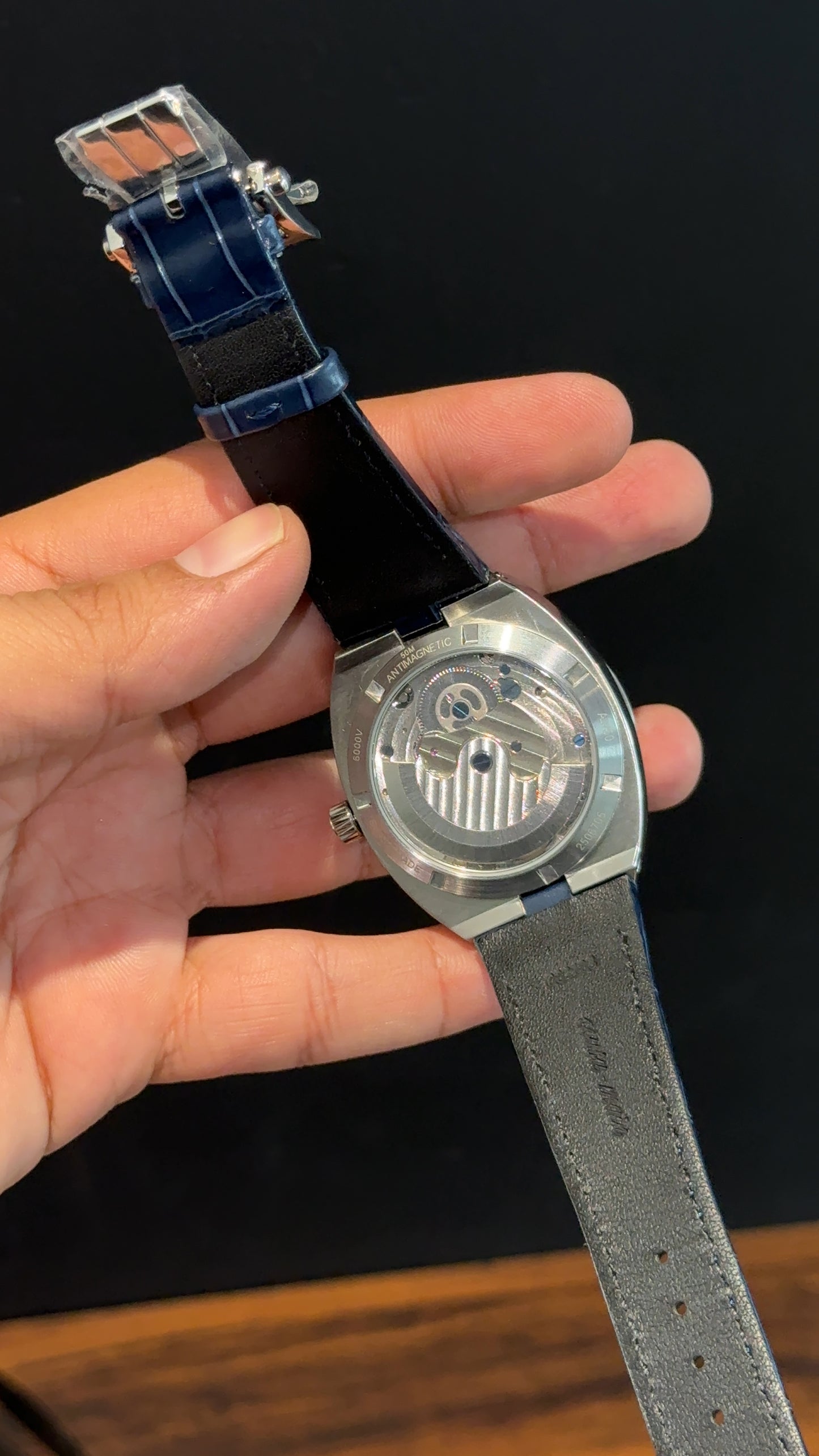 Vacheron Constantin | Silver  | Blue Leather Strap | Tourbillon | Shaddy Blue Dial