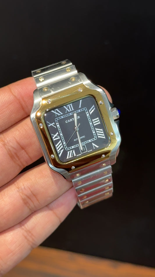 Santos | Gold Two Tone | Blackish Dial - twentyfour