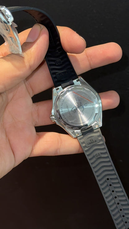 Omega Seamaster | Orange Bezel | Planet Ocean | Black Silicone Strap | Black Dial