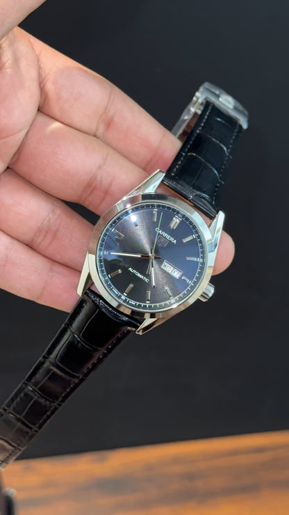 Tag Carrera | Calibre 5 | Black Strap | DayDate | Black Dial