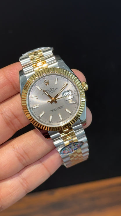 Premium DateJust | Gold Two Tome | Light Grey Dial