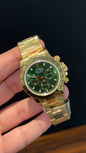 Executive Daytona | Gold Chain | Chrono | Green Dial