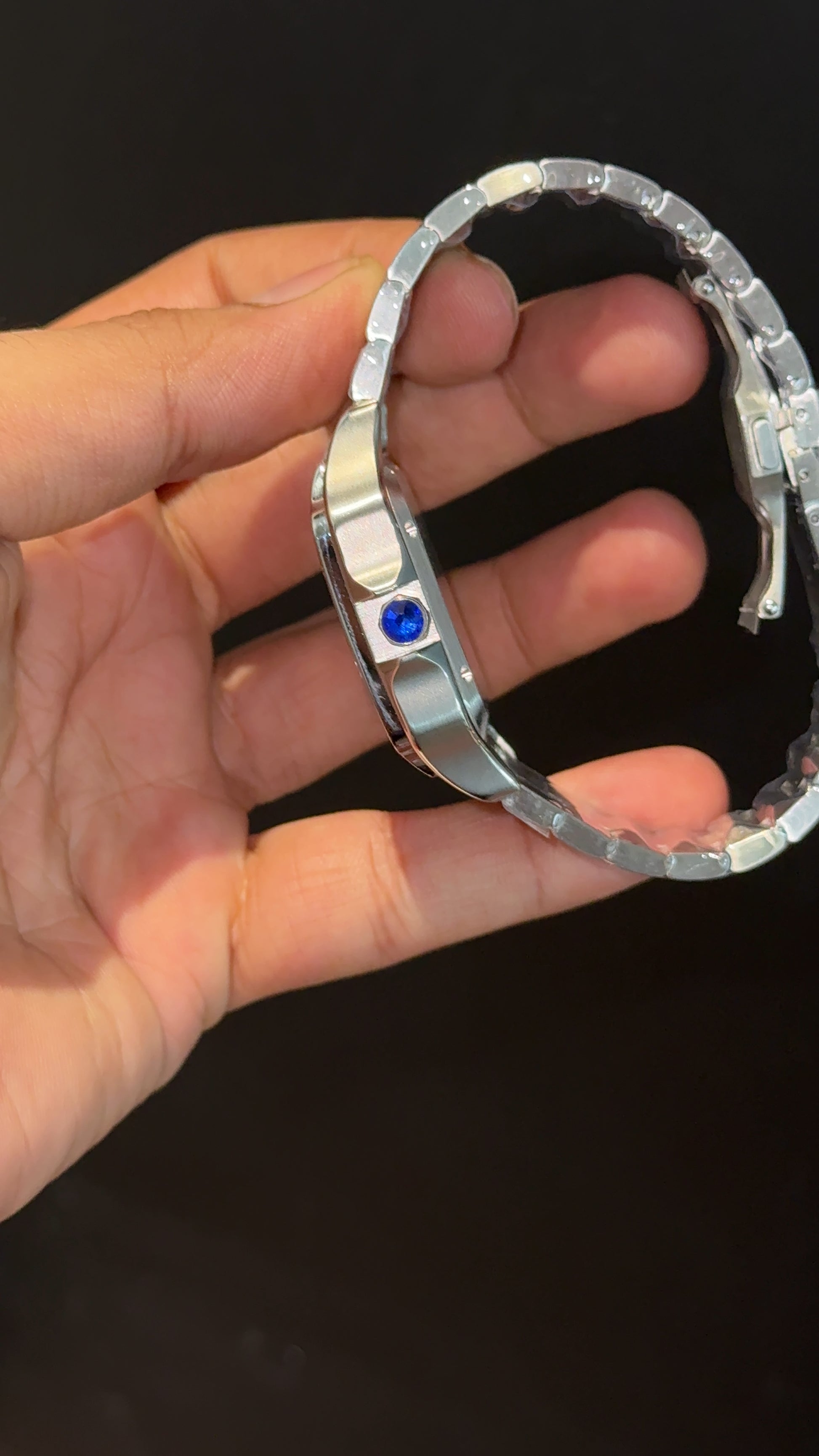 Santos | Silver Chain | Greyish Dial - twentyfour