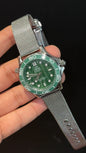 Omega Seamaster Diver | Silver Milanese Chain | Green Dial