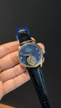 PP Auto | Rose | Pendulum | Moonphase | Black Leather Strap  | Black Textured Dial