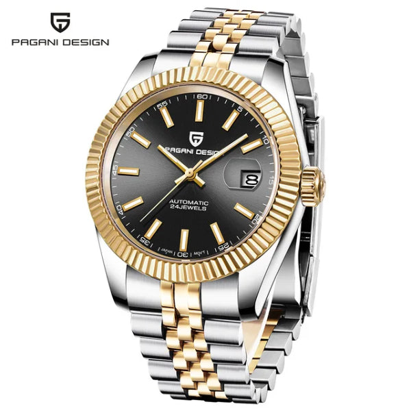 Pagani Design Datejust Black Two tone PD-1645 - twentyfour