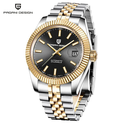 Pagani Design Datejust Black Two tone PD-1645 - twentyfour