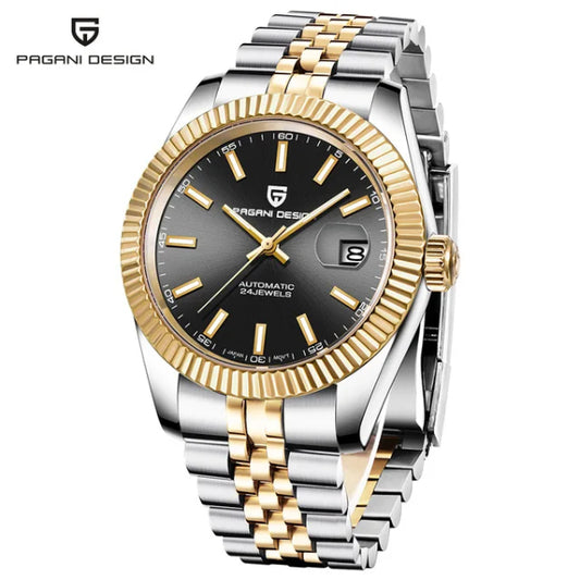 Pagani Design Datejust Black Two tone PD-1645 - twentyfour