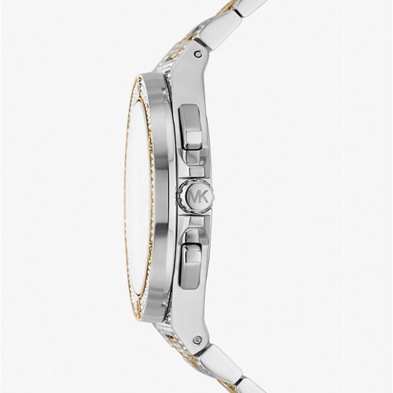 Michael Kors Women’s Quartz Two-tone Stainless Steel White Dial 45mm Watch MK9150