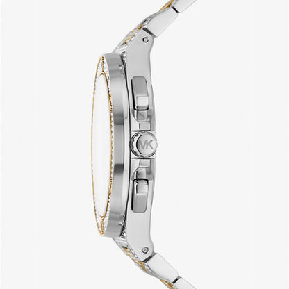 Michael Kors Women’s Quartz Two-tone Stainless Steel White Dial 45mm Watch MK9150