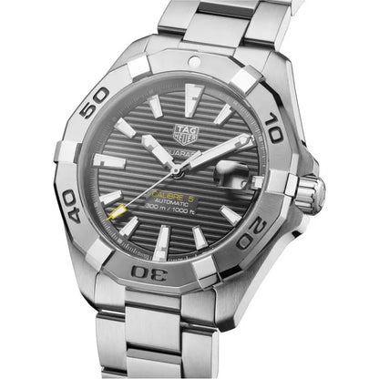 Tag Heuer Aquaracer Men’s Automatic Swiss Made Silver Stainless Steel Grey Dial 41mm | WBD2113.BA0928
